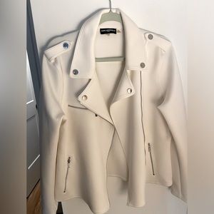 Karl Lagerfield White Biker Jacket
